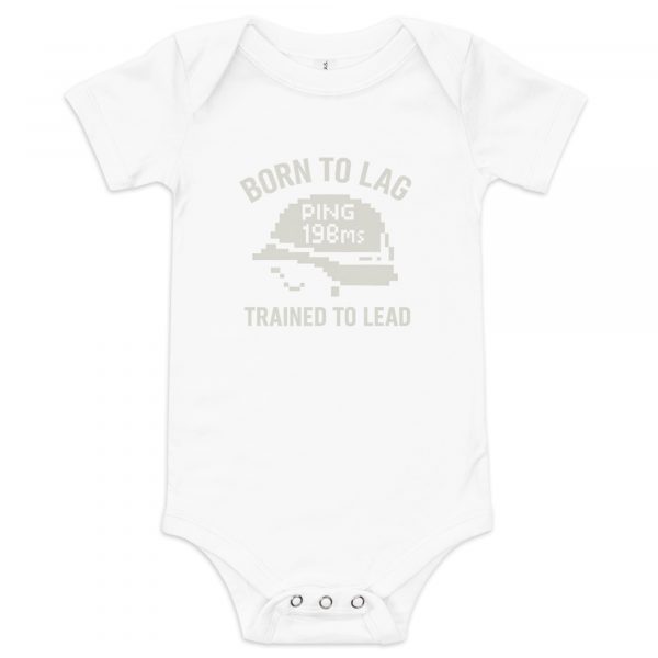 Born To Lag Trained To Lead Baby One Piece | Premium | 3-24M