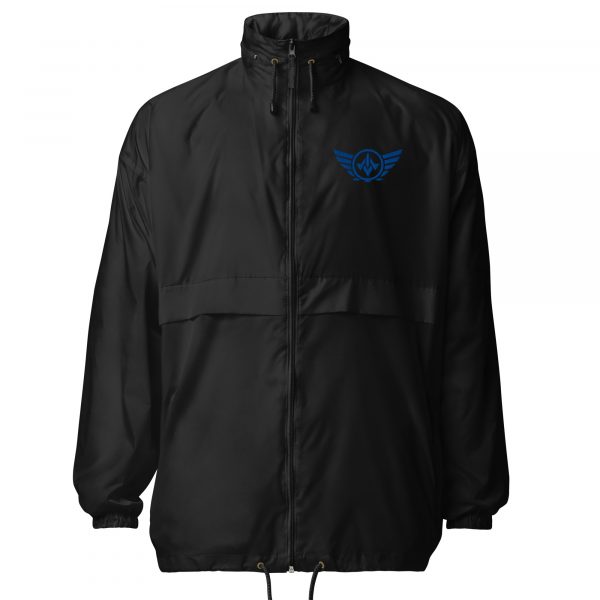 basic-unisex-windbreaker-black-front-68b696a2b679e.jpg Royal Embroidered Logo Windbreaker | Select | S-XL