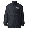 basic-unisex-windbreaker-navy-front-68b69420f2086.jpg White Embroidered Logo Windbreaker | Select | S-XL