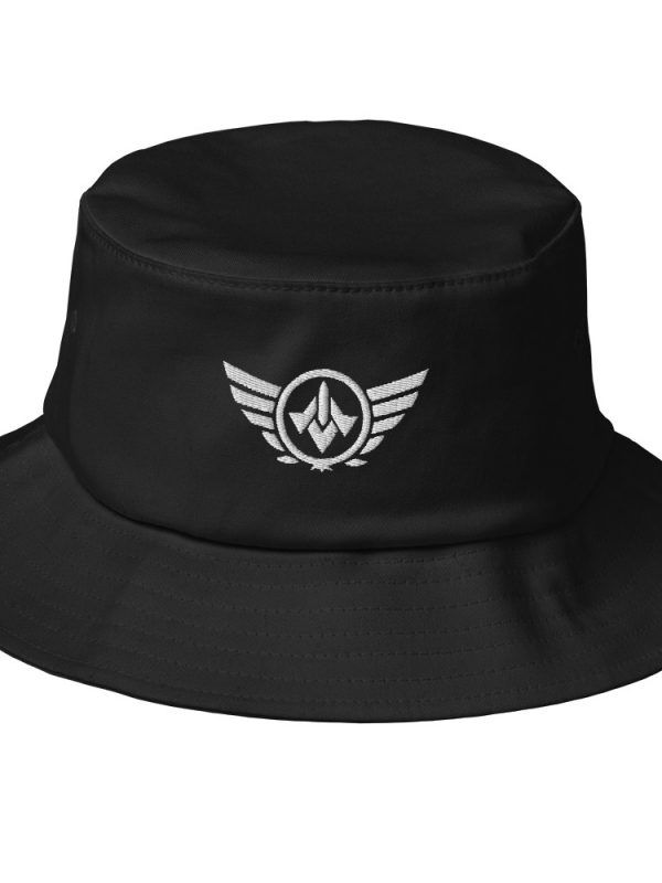 bucket-hat-black-front-68bb247b88152.jpg White Embroidered Logo Bucket Hat | Premium