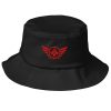 bucket-hat-black-front-68bb26b9eb1a2.jpg Red Embroidered Logo Bucket Hat | Premium