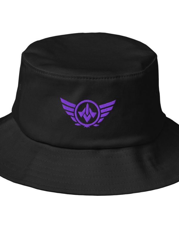 bucket-hat-black-front-68bb295db1ca5.jpg Purple Embroidered Logo Bucket Hat | Premium