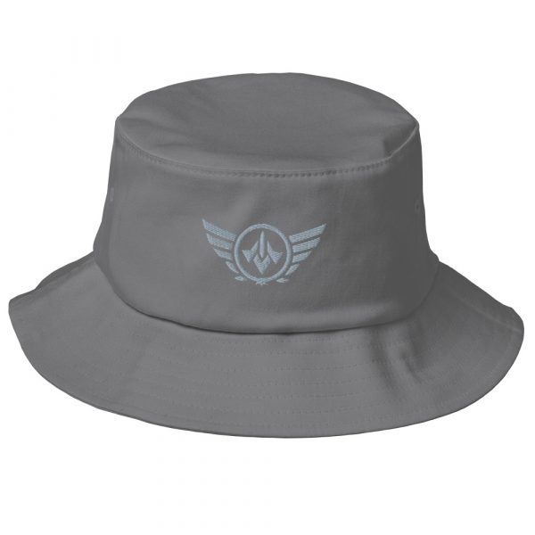 Grey Embroidered Logo Bucket Hat | Premium