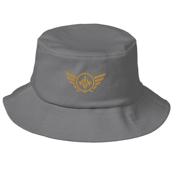 Old Gold Embroidered Logo Bucket Hat | Premium