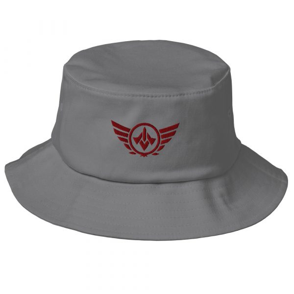 Maroon Embroidered Logo Bucket Hat | Premium