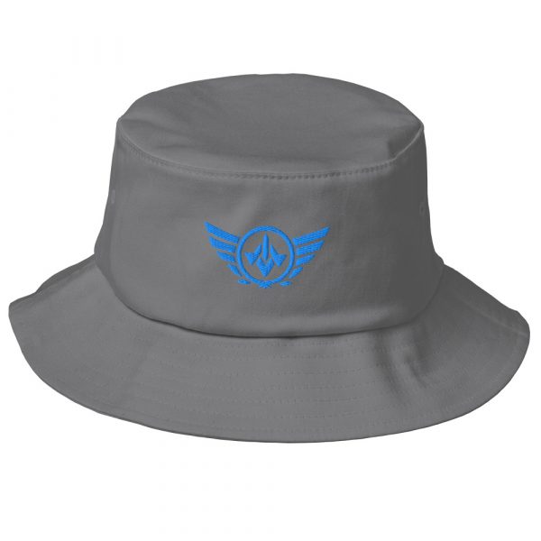 bucket-hat-grey-front-68bb293b5eb2d.jpg Aqua Embroidered Logo Bucket Hat | Premium