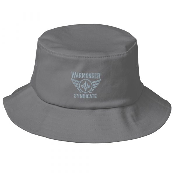 Grey Embroidered Brand Logo Bucket Hat | Premium