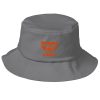 Orange Embroidered Brand Logo Bucket Hat | Premium