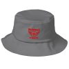 Red Embroidered Brand Logo Bucket Hat | Premium