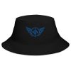bucket-hat-i-big-accessories-bx003-black-front-68bb13091d6e6.jpg Royal Embroidered Logo Bucket Hat | Classic