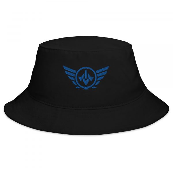 bucket-hat-i-big-accessories-bx003-black-front-68bb13091d6e6.jpg Royal Embroidered Logo Bucket Hat | Classic
