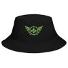 bucket-hat-i-big-accessories-bx003-black-front-68bb140e0037c.jpg Kiwi Green Embroidered Logo Bucket Hat | Classic