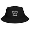 White Embroidered Brand Logo Bucket Hat | Classic