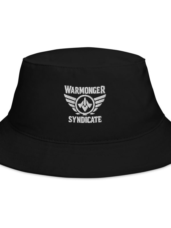 White Embroidered Brand Logo Bucket Hat | Classic