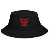 bucket-hat-i-big-accessories-bx003-black-front-68bb168b0919a.jpg Red Embroidered Brand Logo Bucket Hat | Classic