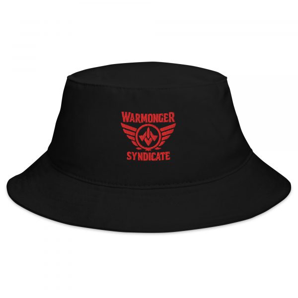 bucket-hat-i-big-accessories-bx003-black-front-68bb168b0919a.jpg Red Embroidered Brand Logo Bucket Hat | Classic