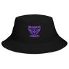 Purple Embroidered Brand Logo Bucket Hat | Classic