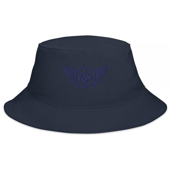 bucket-hat-i-big-accessories-bx003-navy-front-68bb06d9ab631.jpg Navy Embroidered Logo Bucket Hat | Classic