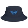 bucket-hat-i-big-accessories-bx003-navy-front-68bb13b4d0595.jpg Aqua Embroidered Logo Bucket Hat | Classic