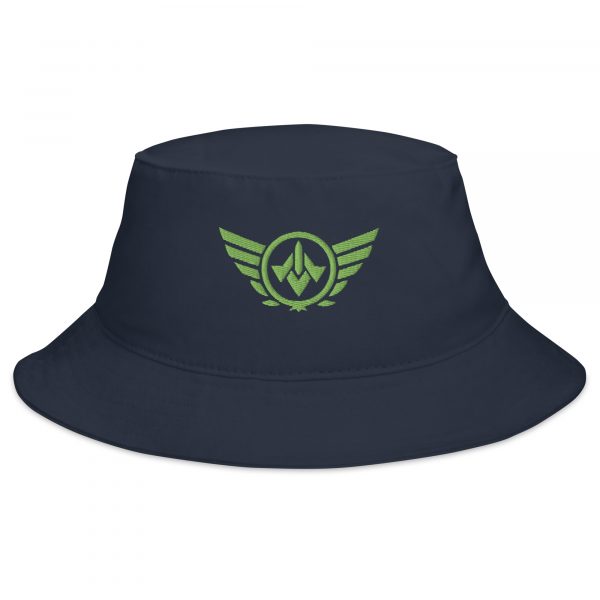 bucket-hat-i-big-accessories-bx003-navy-front-68bb140e0122e.jpg Kiwi Green Embroidered Logo Bucket Hat | Classic