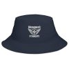 White Embroidered Brand Logo Bucket Hat | Classic