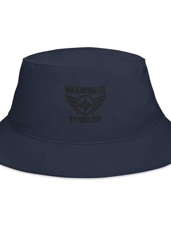 Black Embroidered Brand Logo Bucket Hat | Classic