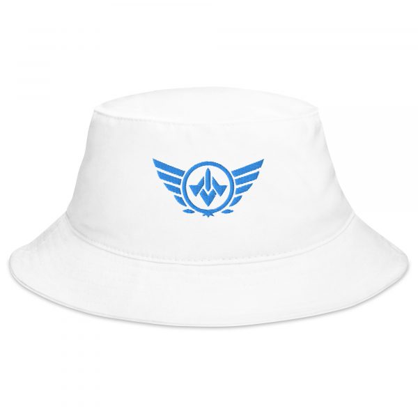 bucket-hat-i-big-accessories-bx003-white-front-68bb13b4d0651.jpg Aqua Embroidered Logo Bucket Hat | Classic
