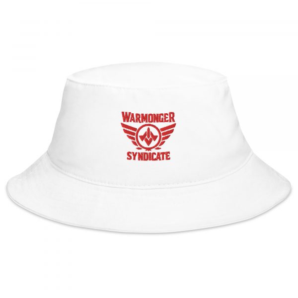 bucket-hat-i-big-accessories-bx003-white-front-68bb168b0a19f.jpg Red Embroidered Brand Logo Bucket Hat | Classic