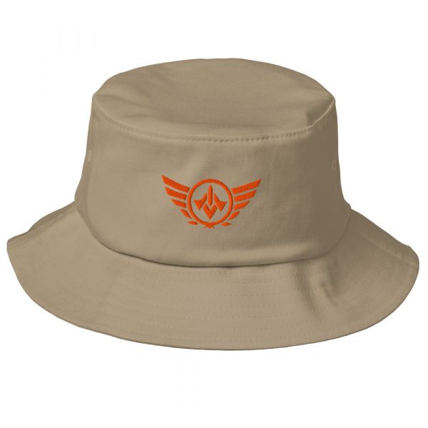 Orange Embroidered Logo Bucket Hat | Premium
