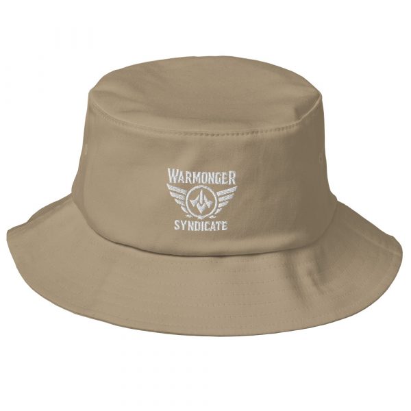 White Embroidered Brand Logo Bucket Hat | Premium