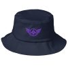 Purple Embroidered Logo Bucket Hat | Premium
