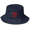 Red Embroidered Brand Logo Bucket Hat | Premium
