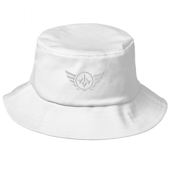 White Embroidered Logo Bucket Hat | Premium