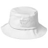 White Embroidered Brand Logo Bucket Hat | Premium