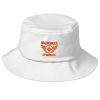 Orange Embroidered Brand Logo Bucket Hat | Premium