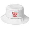 Red Embroidered Brand Logo Bucket Hat | Premium