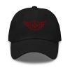 classic-dad-hat-black-front-68b9e47f502f2.jpg Maroon Embroidered Logo Dad Cap | Classic Style