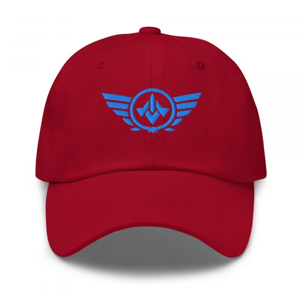 classic-dad-hat-cranberry-front-68b9e50f5e06d.jpg Aqua Embroidered Logo Dad Cap | Classic Style