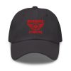 Red Embroidered Brand Logo Dad Cap | Classic Style