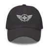 classic-dad-hat-dark-grey-front-68b9e26309aed.jpg White Embroidered Logo Dad Cap | Classic Style