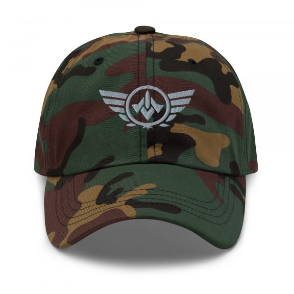 classic-dad-hat-green-camo-front-68b9e2ca8bc6b.jpg Grey Embroidered Logo Dad Cap | Classic Style