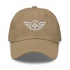 classic-dad-hat-khaki-front-68b9e2630c237.jpg White Embroidered Logo Dad Cap | Classic Style