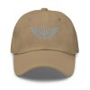 classic-dad-hat-khaki-front-68b9e2ca8df4d.jpg Grey Embroidered Logo Dad Cap | Classic Style