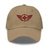 classic-dad-hat-khaki-front-68b9e47f5b107.jpg Maroon Embroidered Logo Dad Cap | Classic Style