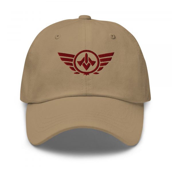 classic-dad-hat-khaki-front-68b9e47f5b107.jpg Maroon Embroidered Logo Dad Cap | Classic Style
