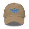classic-dad-hat-khaki-front-68b9e50f62710.jpg Aqua Embroidered Logo Dad Cap | Classic Style