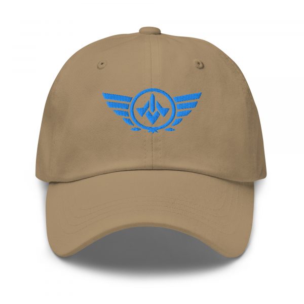 classic-dad-hat-khaki-front-68b9e50f62710.jpg Aqua Embroidered Logo Dad Cap | Classic Style