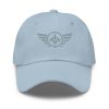 classic-dad-hat-light-blue-front-68b9e2ca93d49.jpg Grey Embroidered Logo Dad Cap | Classic Style