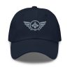 classic-dad-hat-navy-front-68b9e2ca860d5.jpg Grey Embroidered Logo Dad Cap | Classic Style