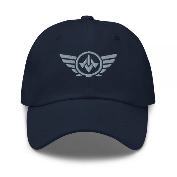 classic-dad-hat-navy-front-68b9e2ca860d5.jpg Grey Embroidered Logo Dad Cap | Classic Style